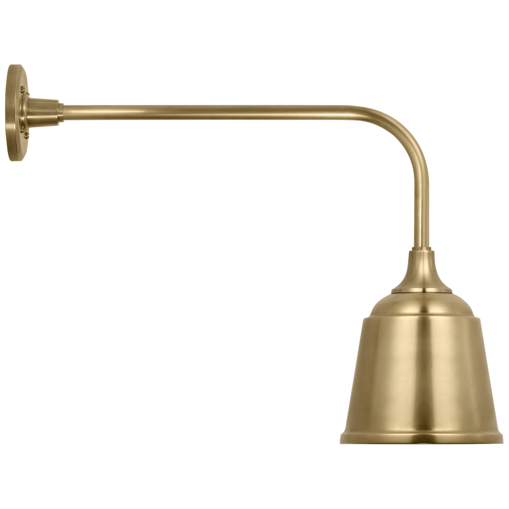 Academy 20" Rex Barn Light | Hand-Rubbed Antique Brass | 8 | 8" Hand-Rubbed Antique Brass Rockhouse Shade