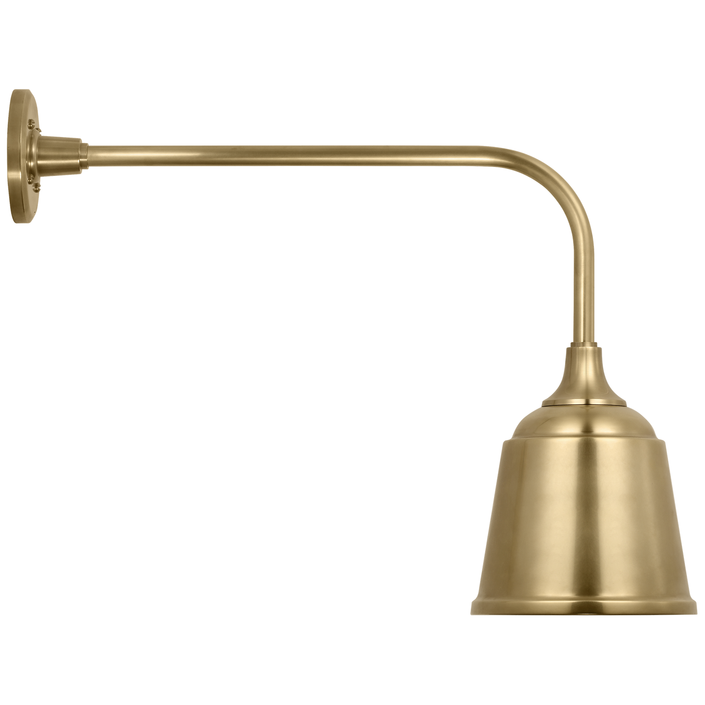 Academy 20" Rex Barn Light | Hand-Rubbed Antique Brass | 8 | 8" Hand-Rubbed Antique Brass Rockhouse Shade