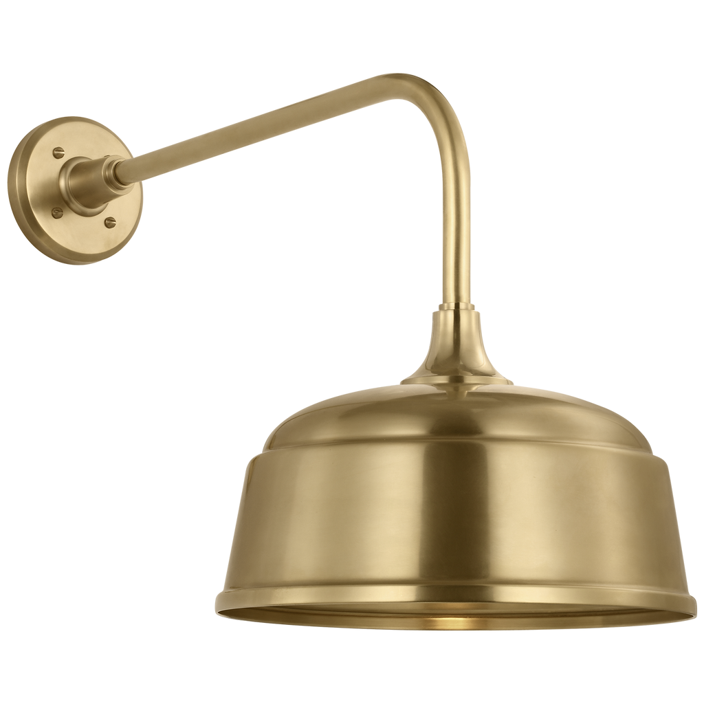 Academy 20" Rex Barn Light | Hand-Rubbed Antique Brass | 12.5 | 12.5" Hand-Rubbed Antique Brass Rockhouse Shade