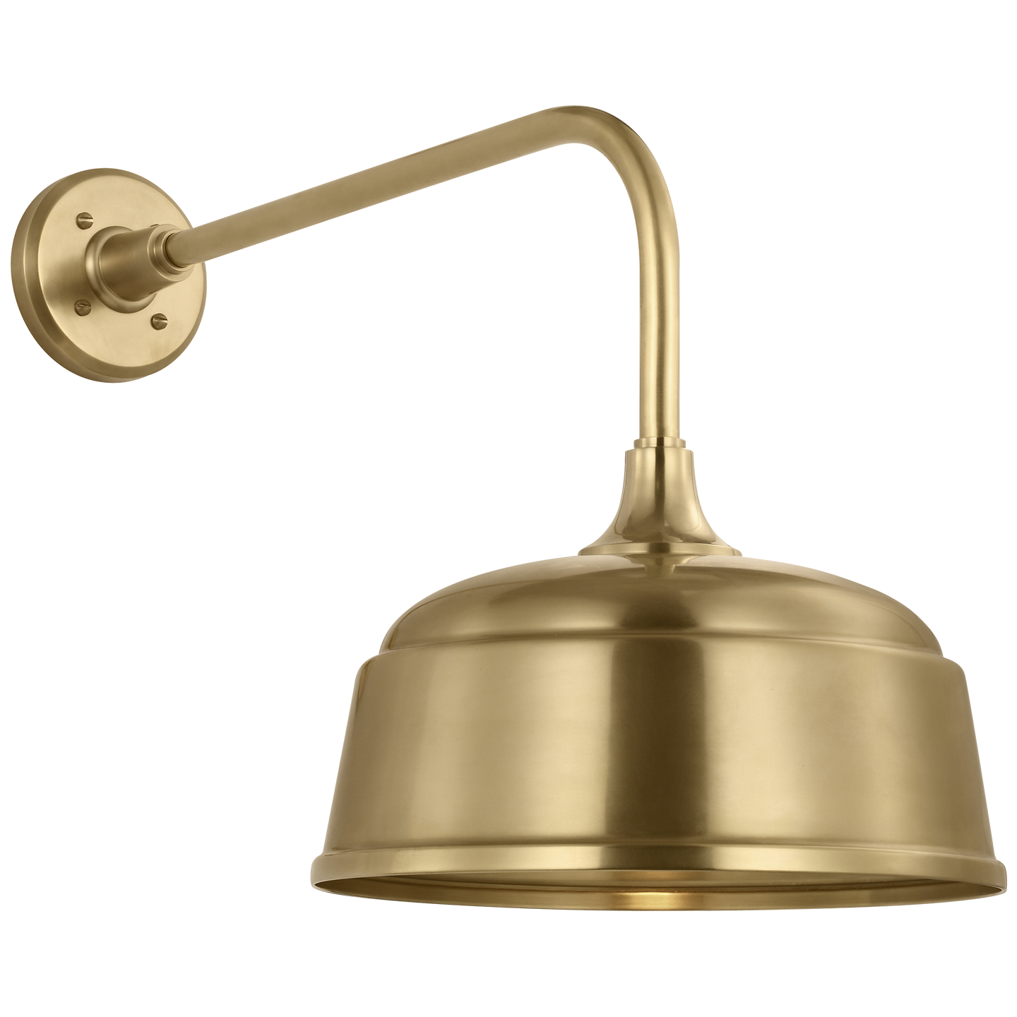 Academy 20" Rex Barn Light | Hand-Rubbed Antique Brass | 12.5 | 12.5" Hand-Rubbed Antique Brass Rockhouse Shade