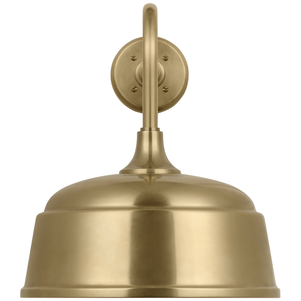 Academy 20" Rex Barn Light | Hand-Rubbed Antique Brass | 12.5 | 12.5" Hand-Rubbed Antique Brass Rockhouse Shade