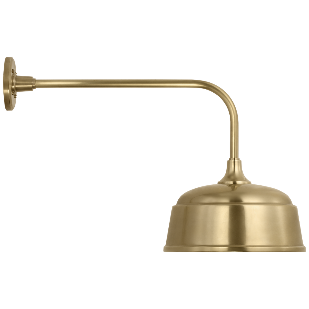 Academy 20" Rex Barn Light | Hand-Rubbed Antique Brass | 12.5 | 12.5" Hand-Rubbed Antique Brass Rockhouse Shade
