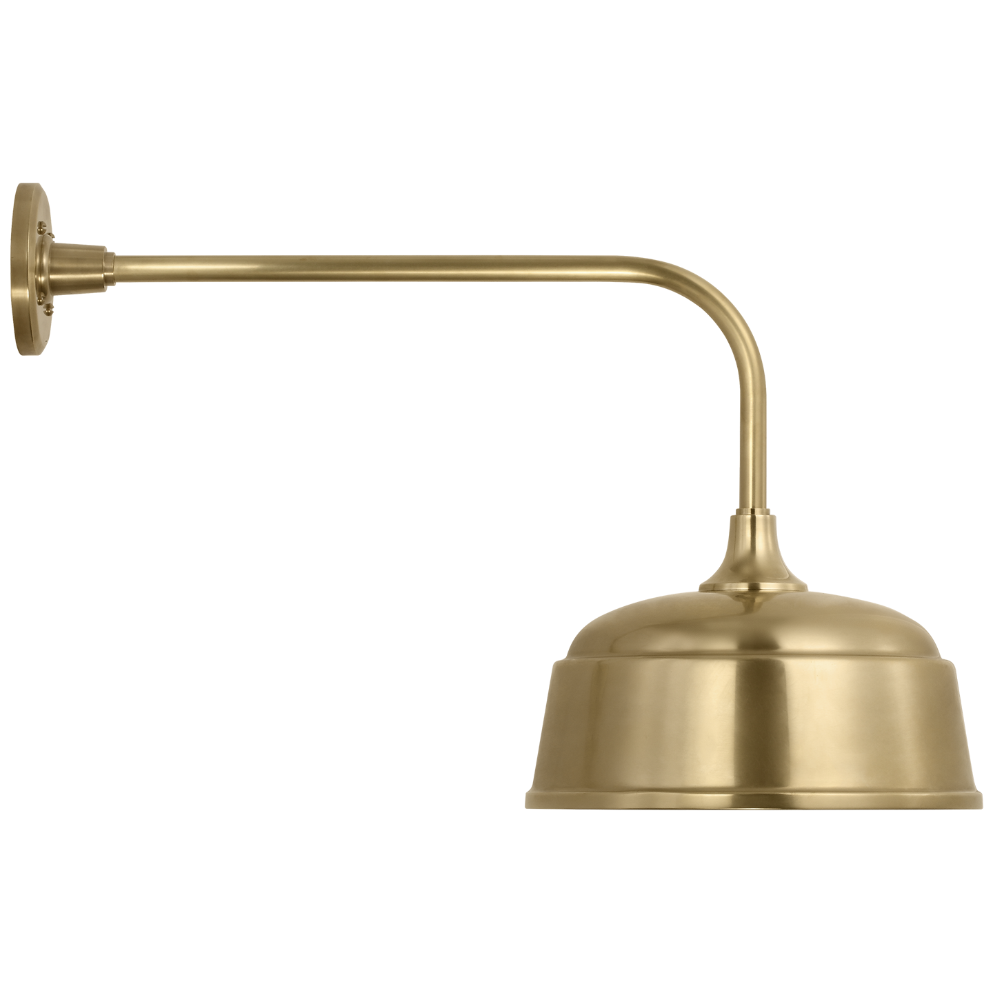 Academy 20" Rex Barn Light | Hand-Rubbed Antique Brass | 12.5 | 12.5" Hand-Rubbed Antique Brass Rockhouse Shade
