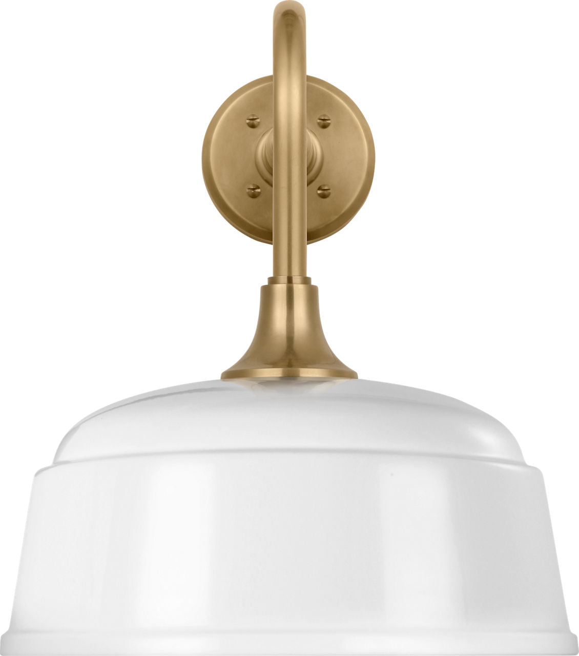Academy 20" Rex Barn Light | Hand-Rubbed Antique Brass | 12.5 | 12.5" White Rockhouse Shade