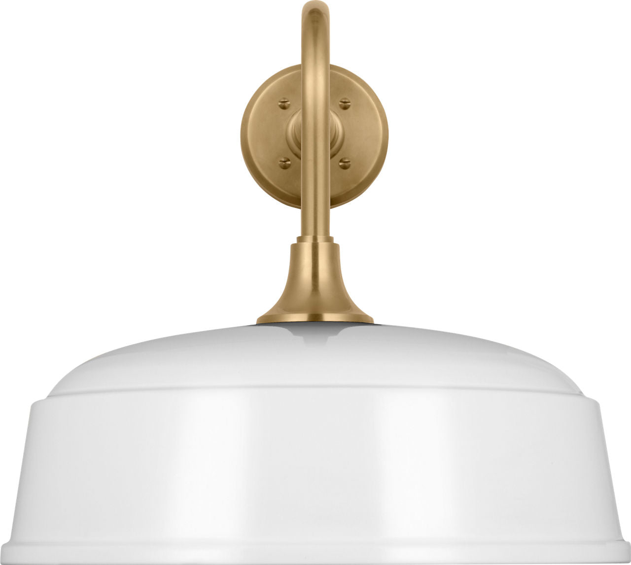 Academy 20" Rex Barn Light | Hand-Rubbed Antique Brass | 16 | 16" White Rockhouse Shade