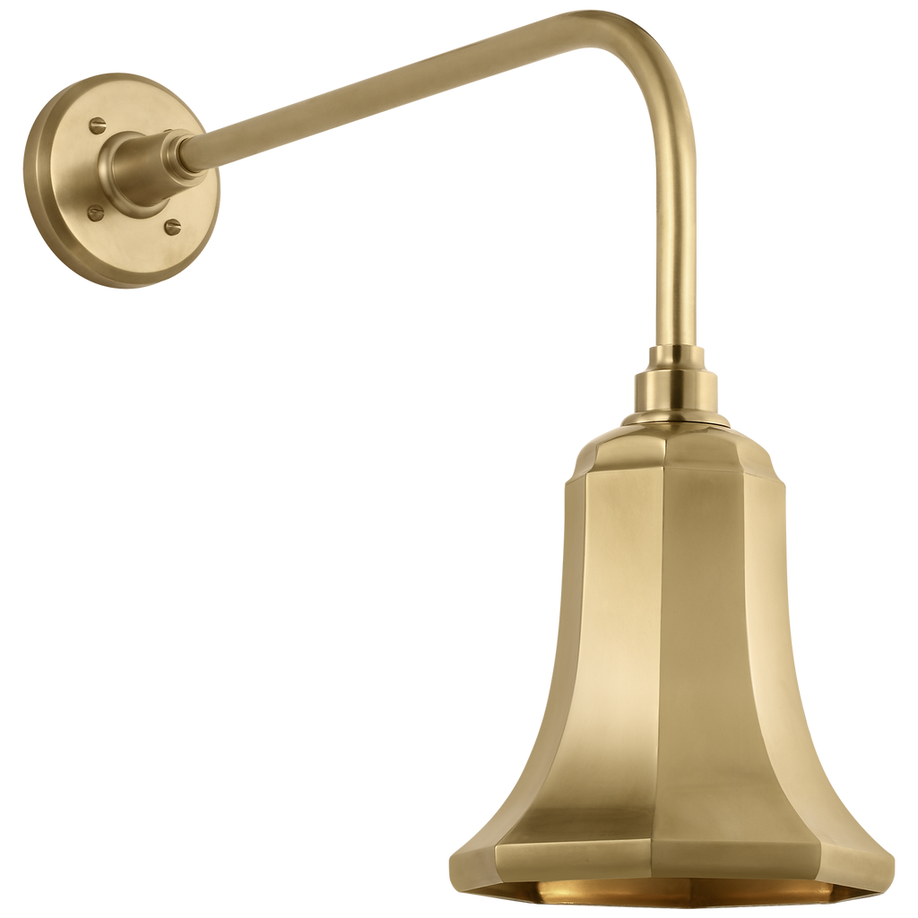 Academy 20" Rex Barn Light | Hand-Rubbed Antique Brass | 7.5 | 7.5" Hand-Rubbed Antique Brass Savannah Shade
