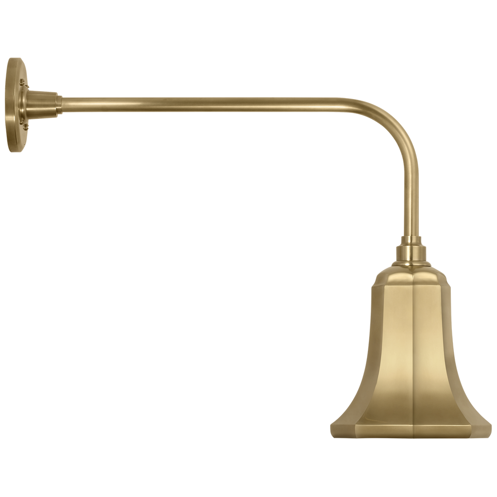 Academy 20" Rex Barn Light | Hand-Rubbed Antique Brass | 7.5 | 7.5" Hand-Rubbed Antique Brass Savannah Shade