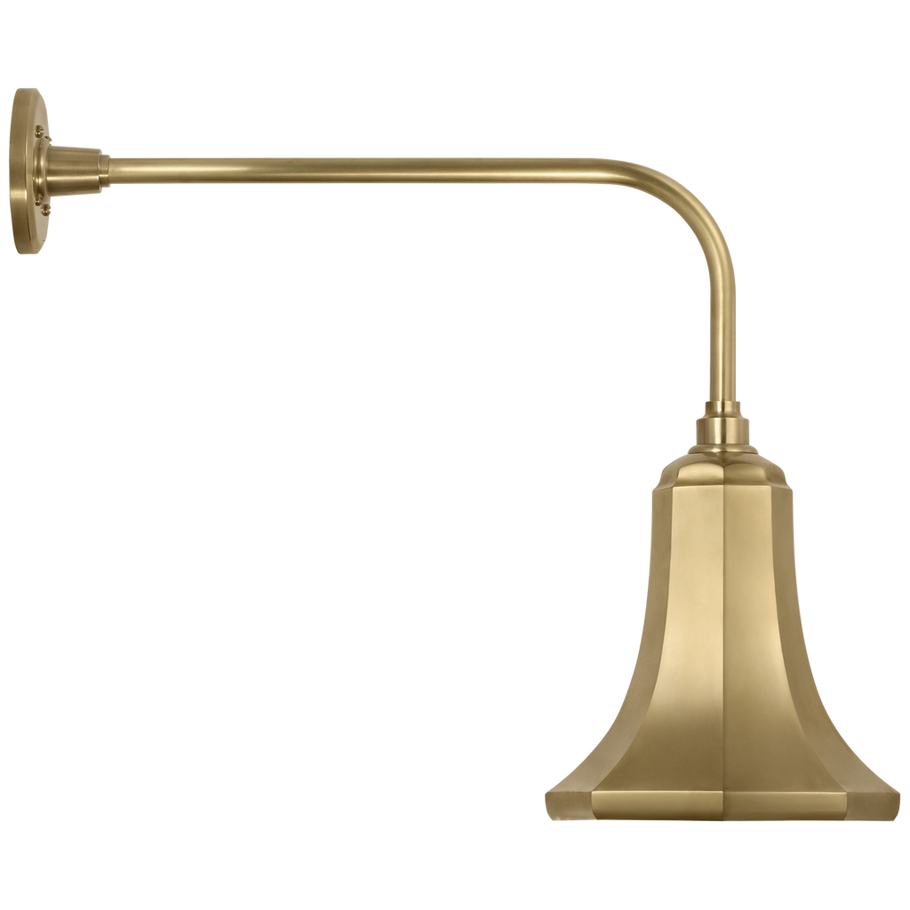 Academy 20" Rex Barn Light | Hand-Rubbed Antique Brass | 9.25 | 9.25" Hand-Rubbed Antique Brass Savannah Shade