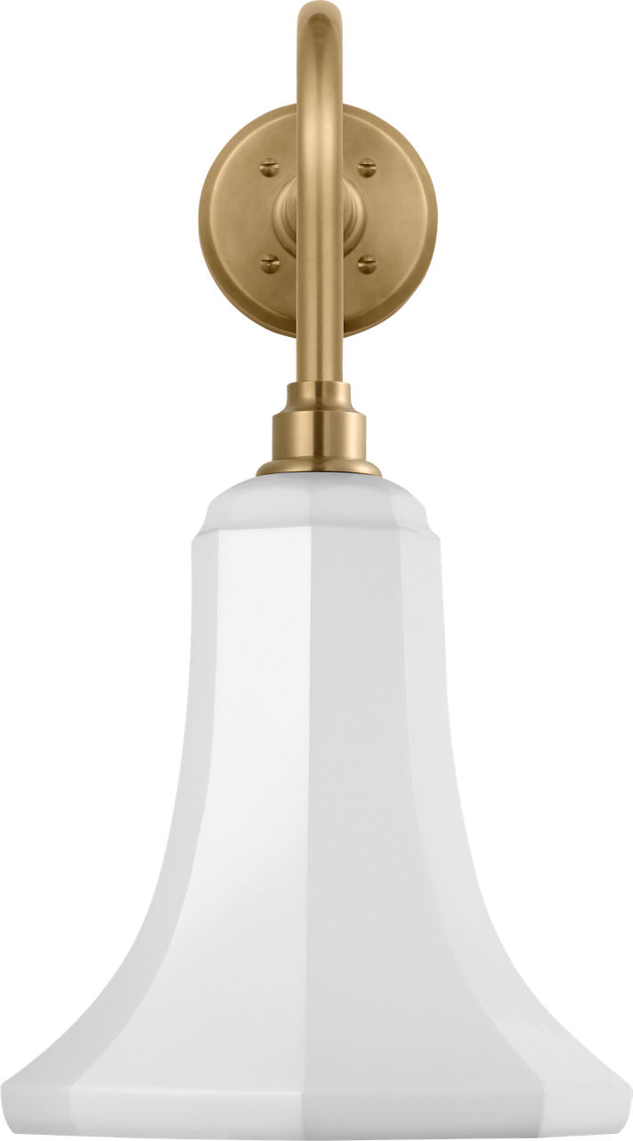 Academy 20" Rex Barn Light | Hand-Rubbed Antique Brass | 9.25 | 9.25" White Savannah Shade