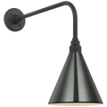 Academy 20" Rex Barn Light | Matte Black | 9 | 9" Green Conical Savannah Shade