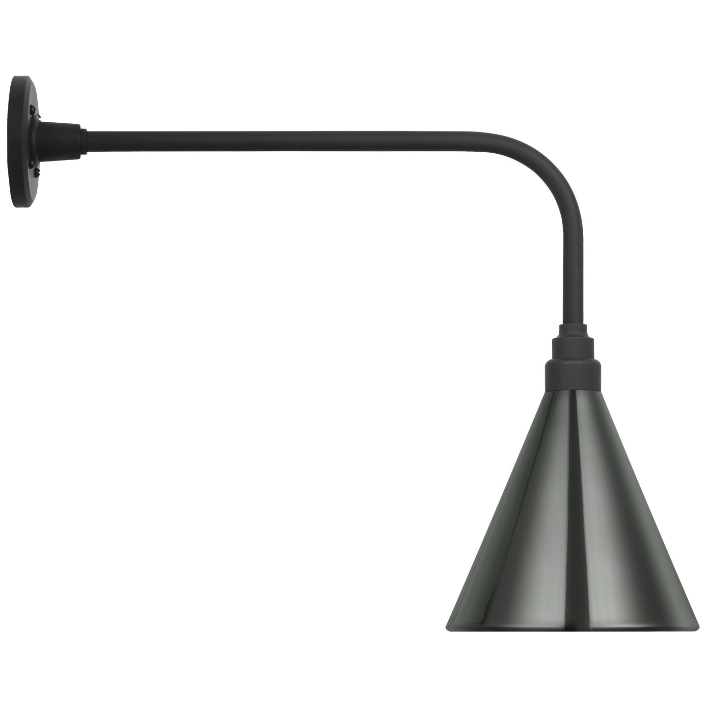 Academy 20" Rex Barn Light | Matte Black | 9 | 9" Green Conical Savannah Shade