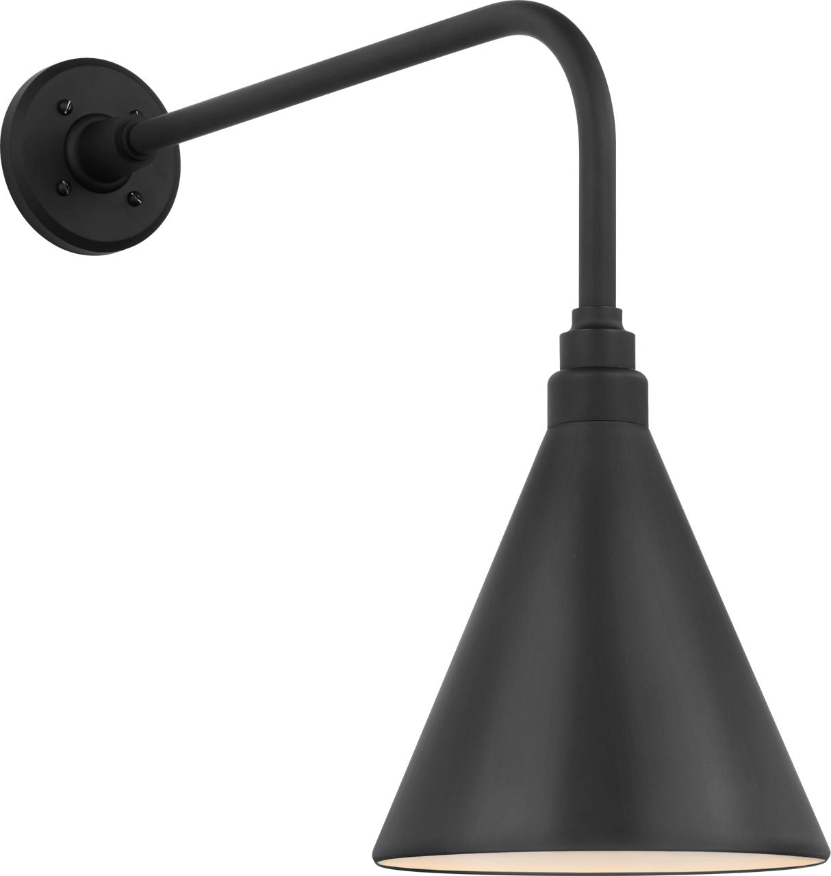 Academy 20" Rex Barn Light | Matte Black | 9 | 9" Matte Black Conical Savannah Shade