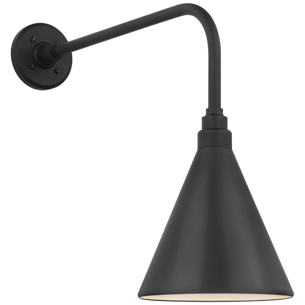 Academy 20" Rex Barn Light | Matte Black | 9 | 9" Matte Black Conical Savannah Shade