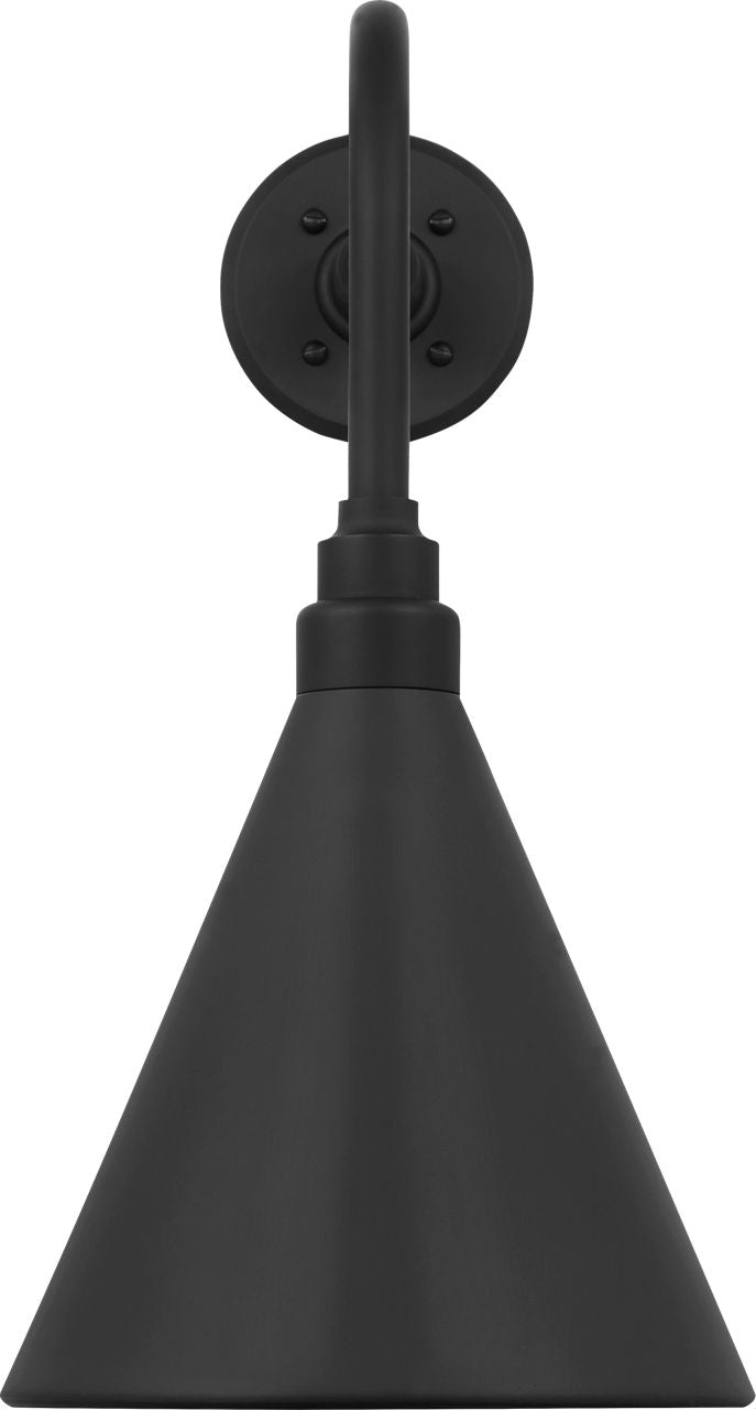 Academy 20" Rex Barn Light | Matte Black | 9 | 9" Matte Black Conical Savannah Shade
