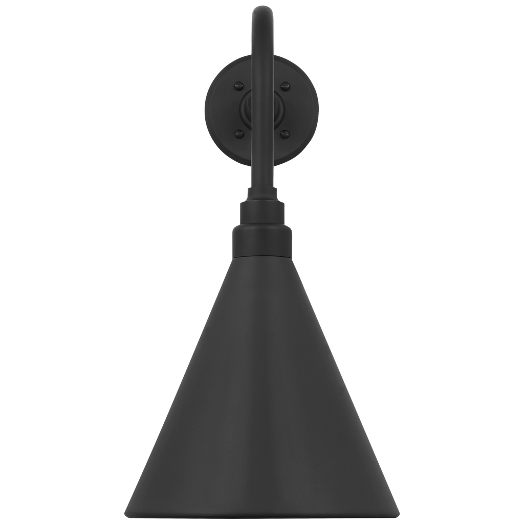 Academy 20" Rex Barn Light | Matte Black | 9 | 9" Matte Black Conical Savannah Shade