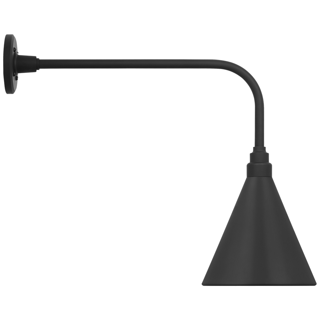 Academy 20" Rex Barn Light | Matte Black | 9 | 9" Matte Black Conical Savannah Shade