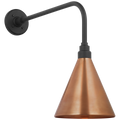 Academy 20" Rex Barn Light | Matte Black | 9 | 9" Soft Copper Conical Savannah Shade