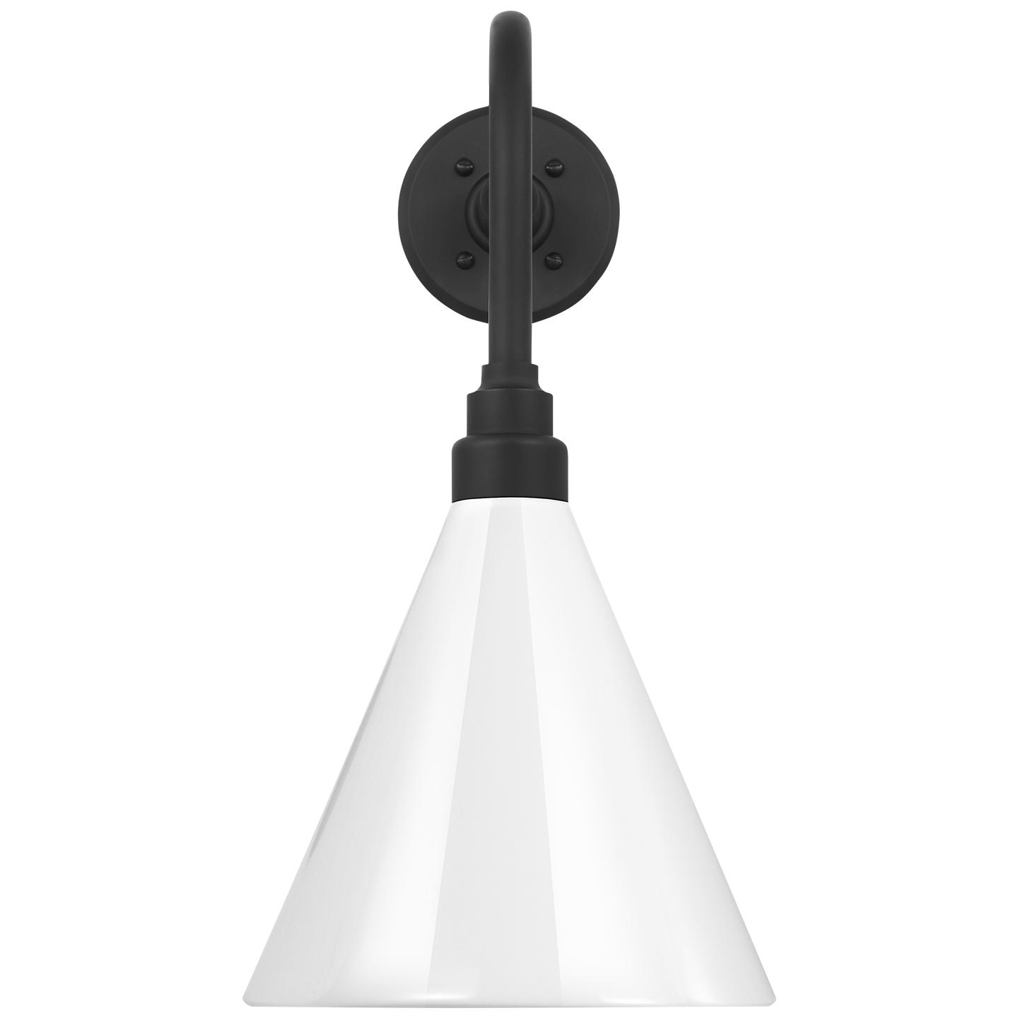Academy 20" Rex Barn Light | Matte Black | 9 | 9" White Conical Savannah Shade