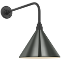 Academy 20" Rex Barn Light | Matte Black | 12.5 | 12.5" Green Conical Savannah Shade