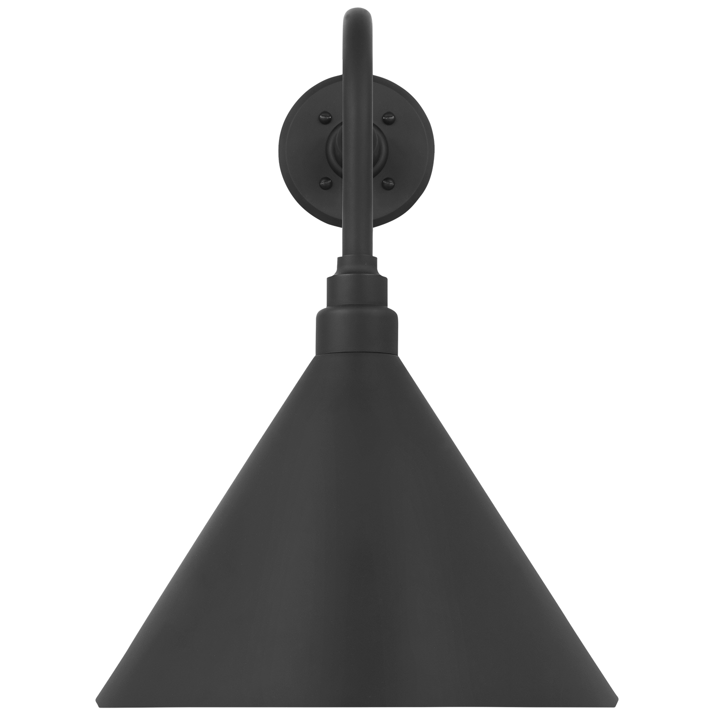 Academy 20" Rex Barn Light | Matte Black | 12.5 | 12.5" Matte Black Conical Savannah Shade