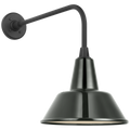 Academy 20" Rex Barn Light | Matte Black | 12.5 | 12.5" Green Bowers Shade