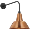 Academy 20" Rex Barn Light | Matte Black | 12.5 | 12.5" Soft Copper Bowers Shade