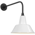 Academy 20" Rex Barn Light | Matte Black | 12.5 | 12.5" White Bowers Shade