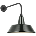 Academy 20" Rex Barn Light | Matte Black | 16 | 16" Green Bowers Shade