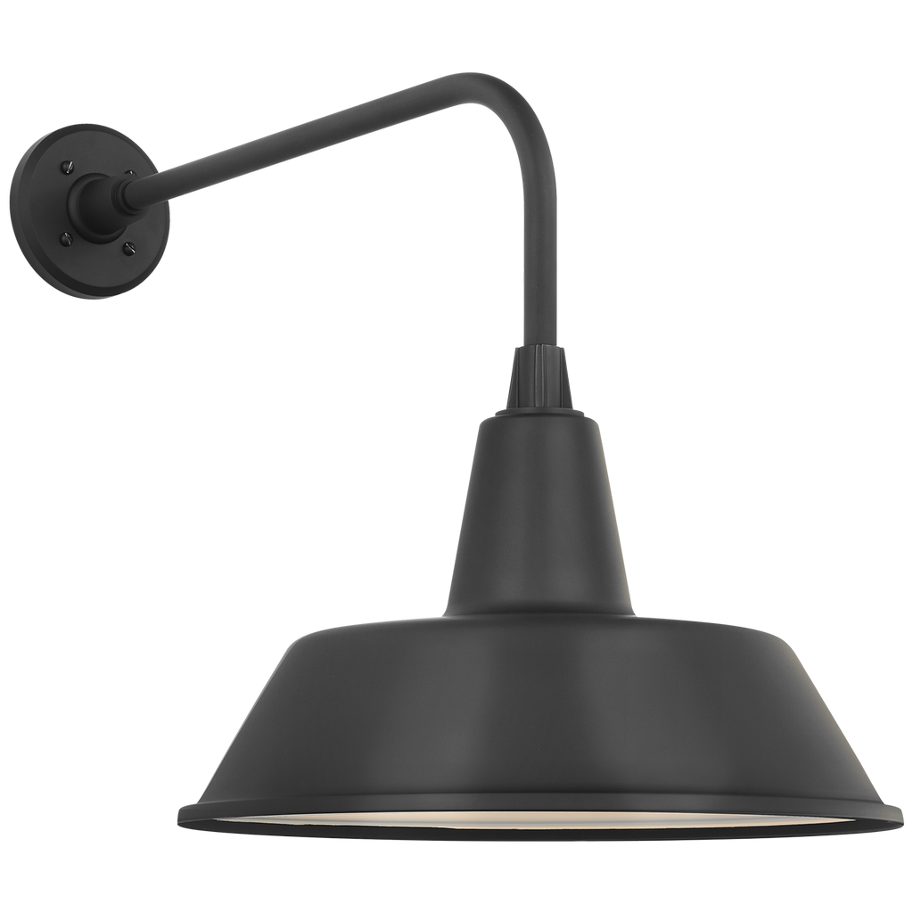 Academy 20" Rex Barn Light | Matte Black | 16 | 16" Matte Black Bowers Shade