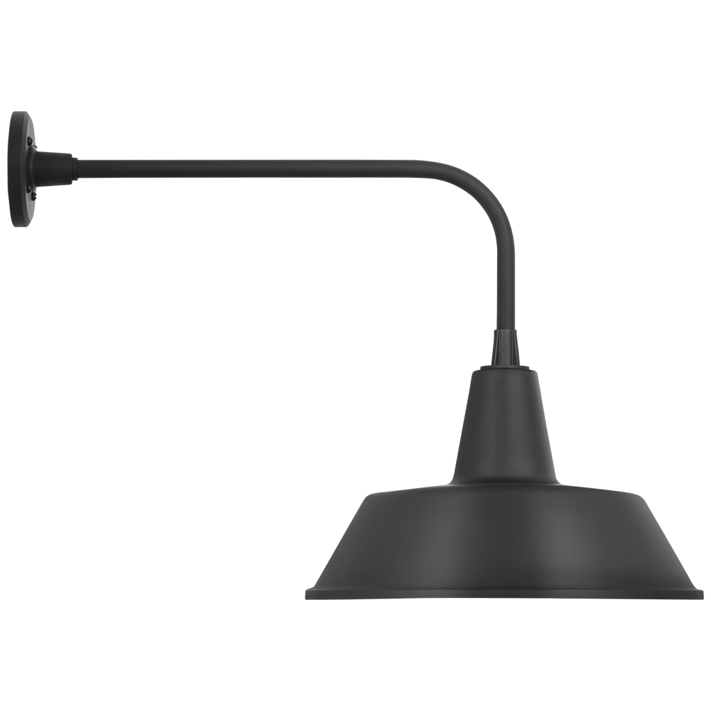 Academy 20" Rex Barn Light | Matte Black | 16 | 16" Matte Black Bowers Shade