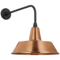 Academy 20" Rex Barn Light | Matte Black | 16 | 16" Soft Copper Bowers Shade