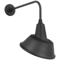 Academy 20" Rex Barn Light | Matte Black | 12.5 | 12.5" Matte Black Tilted Bowers Shade