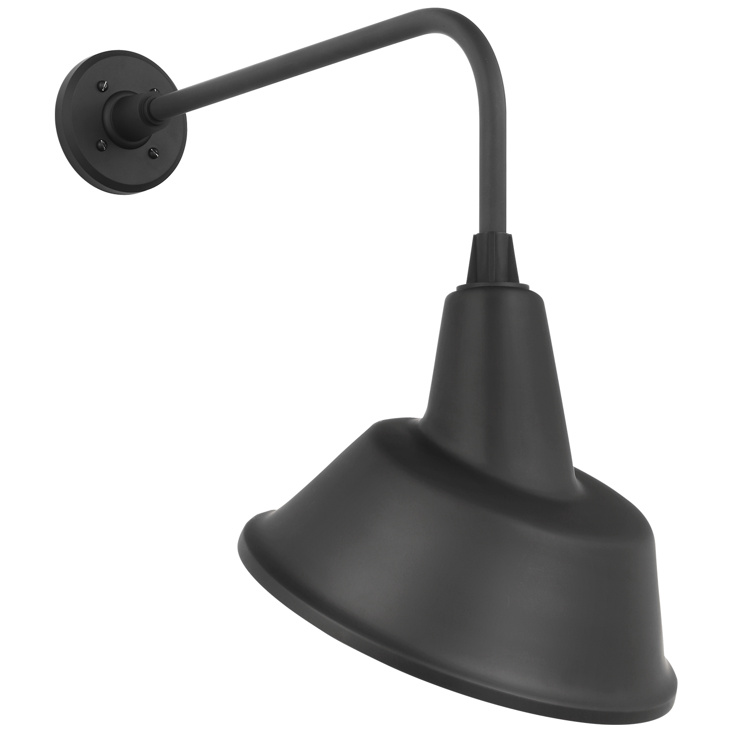 Academy 20" Rex Barn Light | Matte Black | 12.5 | 12.5" Matte Black Tilted Bowers Shade