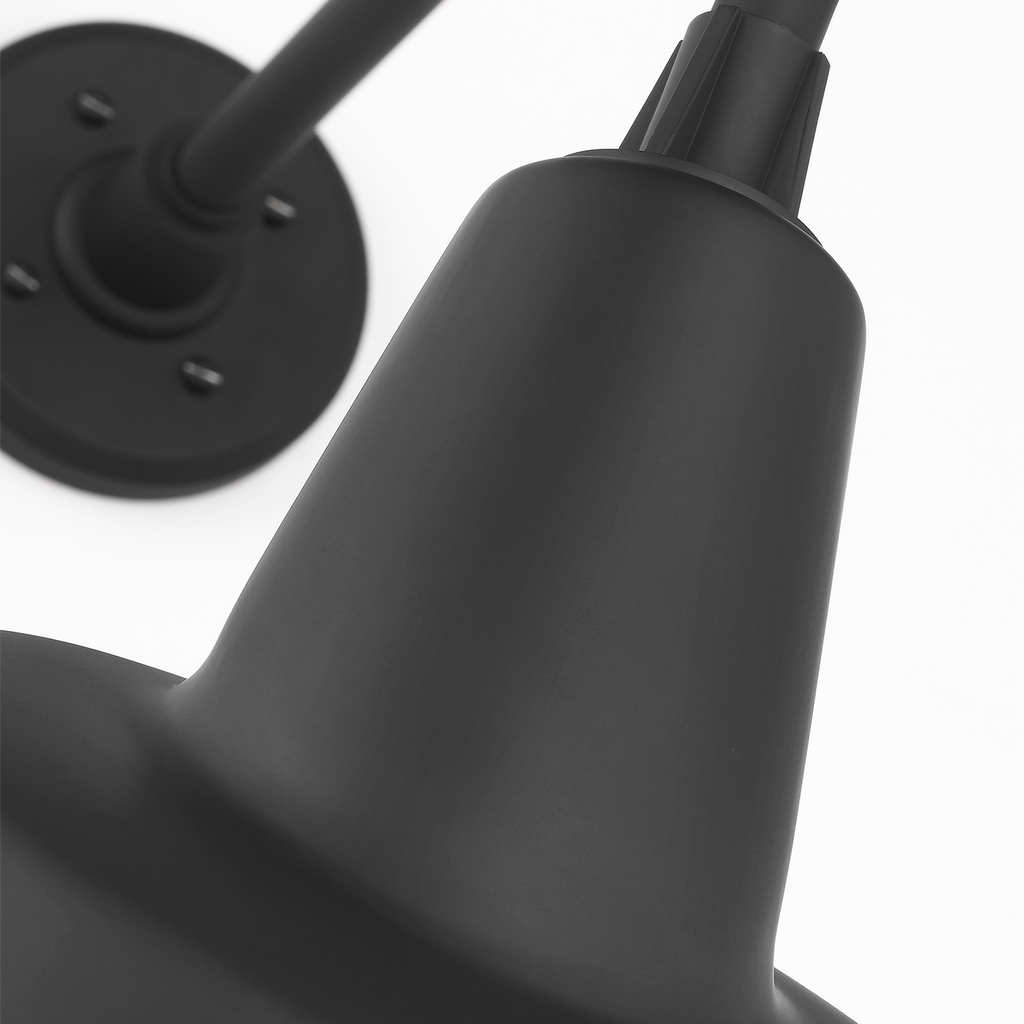 Academy 20" Rex Barn Light | Matte Black | 12.5 | 12.5" Matte Black Tilted Bowers Shade