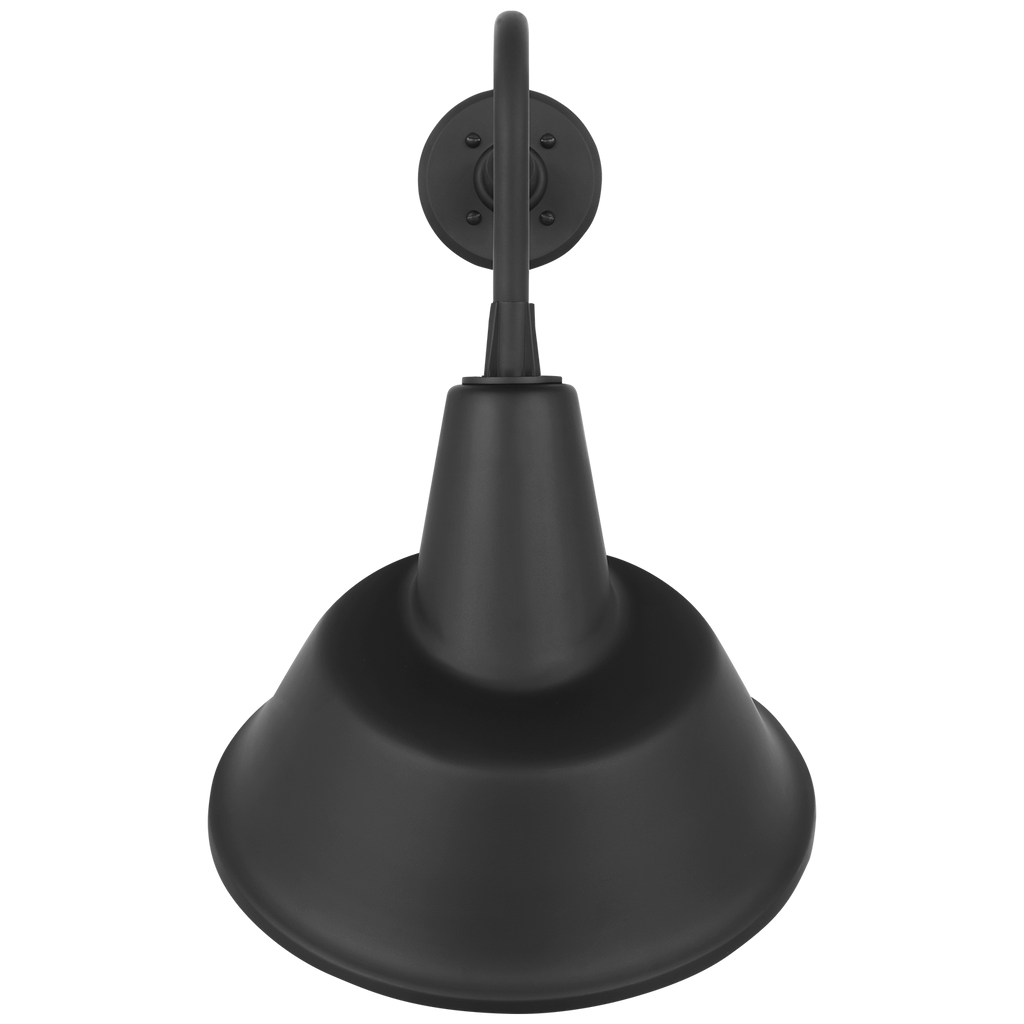 Academy 20" Rex Barn Light | Matte Black | 12.5 | 12.5" Matte Black Tilted Bowers Shade