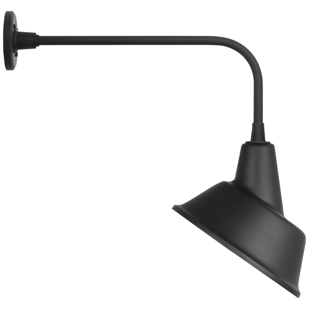 Academy 20" Rex Barn Light | Matte Black | 12.5 | 12.5" Matte Black Tilted Bowers Shade