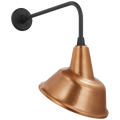 Academy 20" Rex Barn Light | Matte Black | 12.5 | 12.5" Soft Copper Tilted Bowers Shade