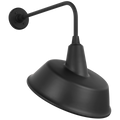 Academy 20" Rex Barn Light | Matte Black | 16 | 16" Matte Black Tilted Bowers Shade
