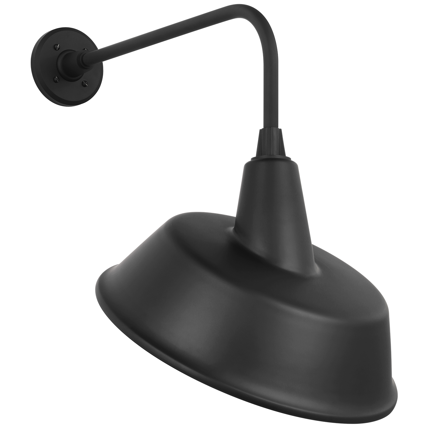 Academy 20" Rex Barn Light | Matte Black | 16 | 16" Matte Black Tilted Bowers Shade