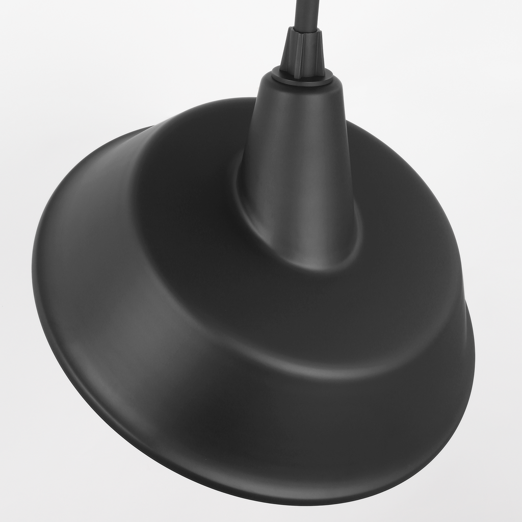 Academy 20" Rex Barn Light | Matte Black | 16 | 16" Matte Black Tilted Bowers Shade