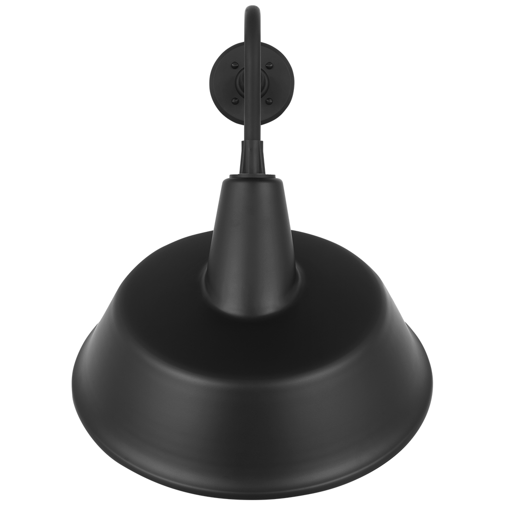 Academy 20" Rex Barn Light | Matte Black | 16 | 16" Matte Black Tilted Bowers Shade