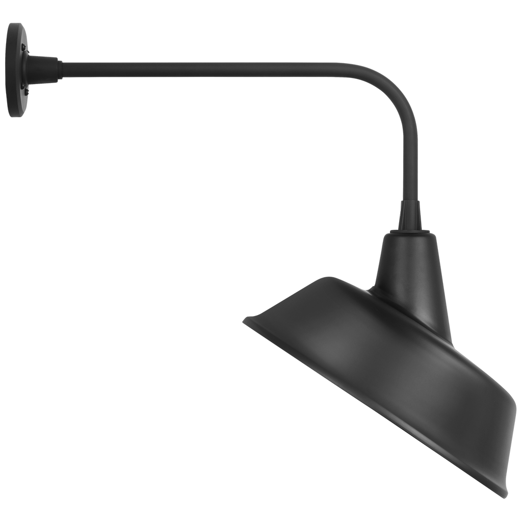 Academy 20" Rex Barn Light | Matte Black | 16 | 16" Matte Black Tilted Bowers Shade