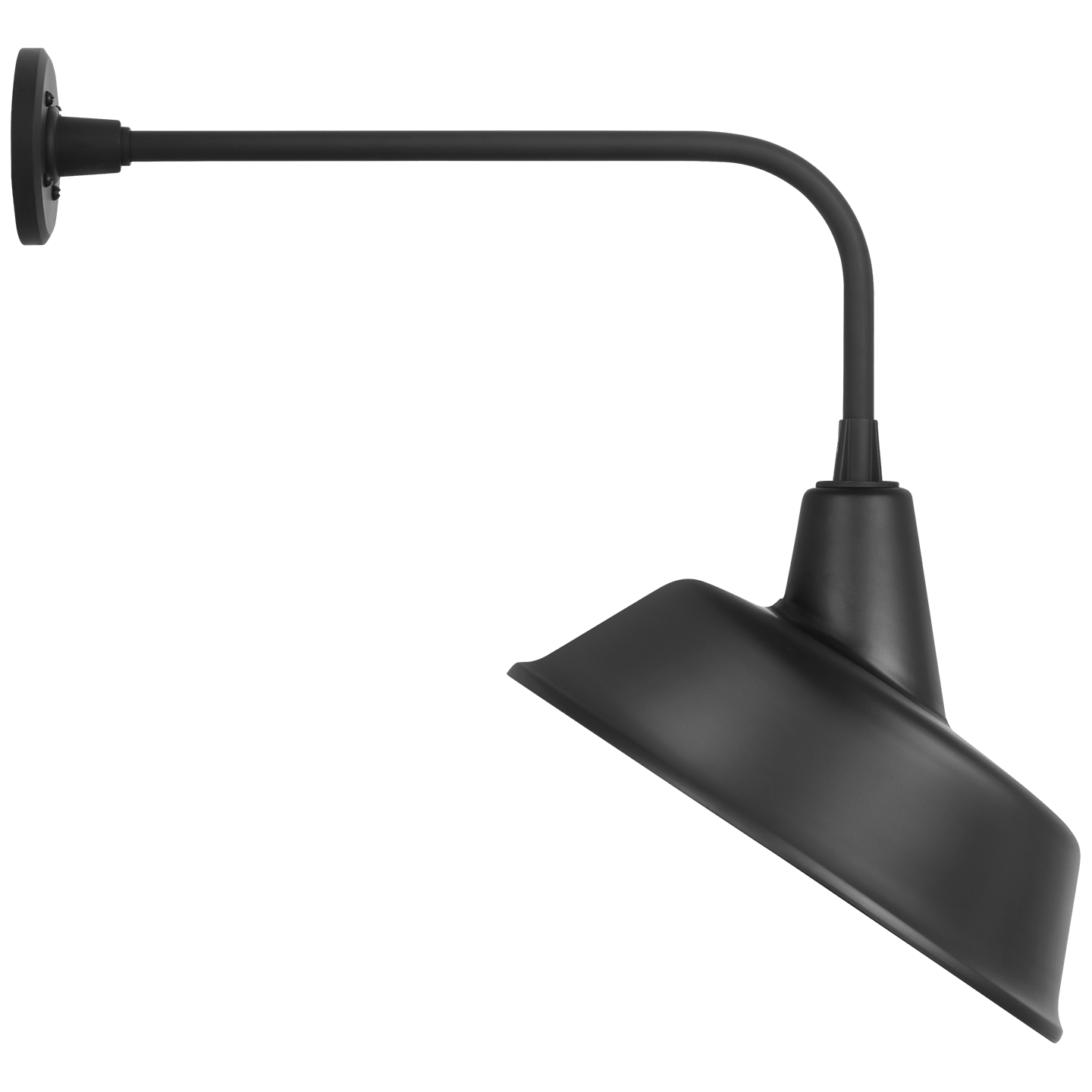 Academy 20" Rex Barn Light | Matte Black | 16 | 16" Matte Black Tilted Bowers Shade