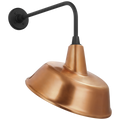 Academy 20" Rex Barn Light | Matte Black | 16 | 16" Soft Copper Tilted Bowers Shade