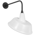 Academy 20" Rex Barn Light | Matte Black | 16 | 16" White Tilted Bowers Shade