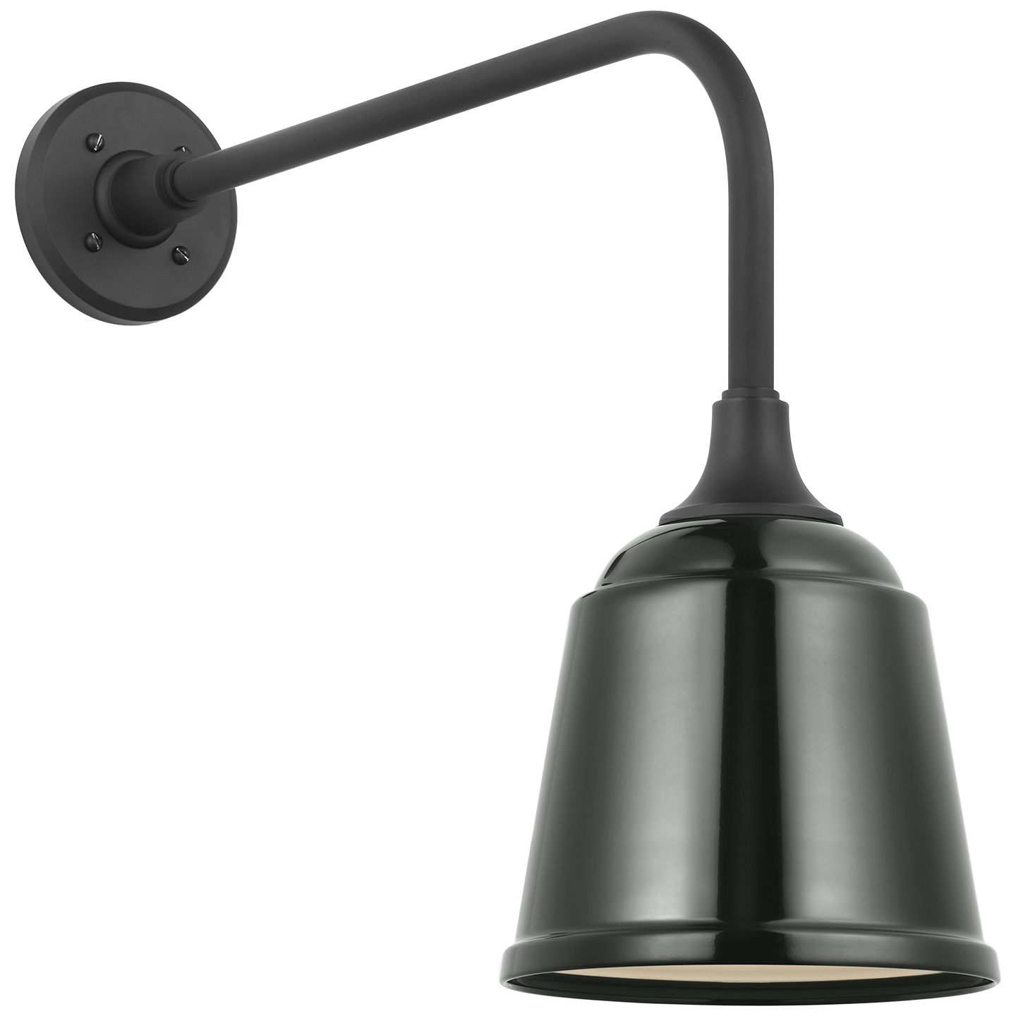 Academy 20" Rex Barn Light | Matte Black | 8 | 8" Green Rockhouse Shade