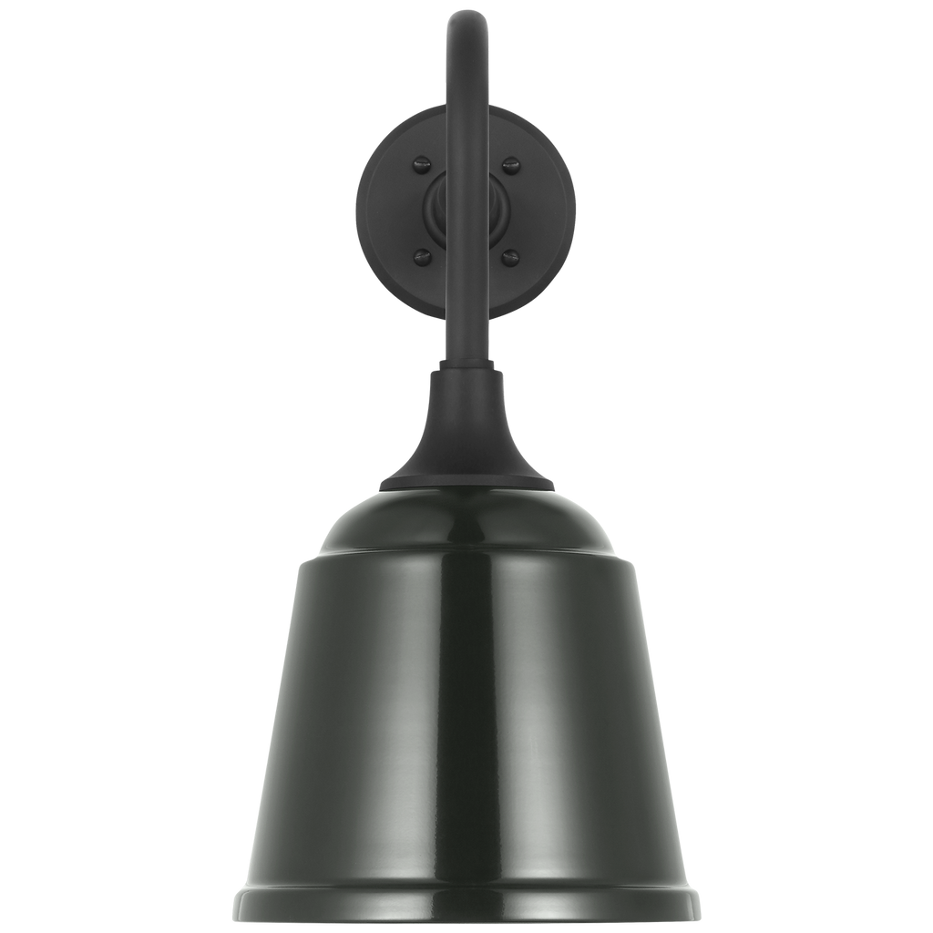 Academy 20" Rex Barn Light | Matte Black | 8 | 8" Green Rockhouse Shade