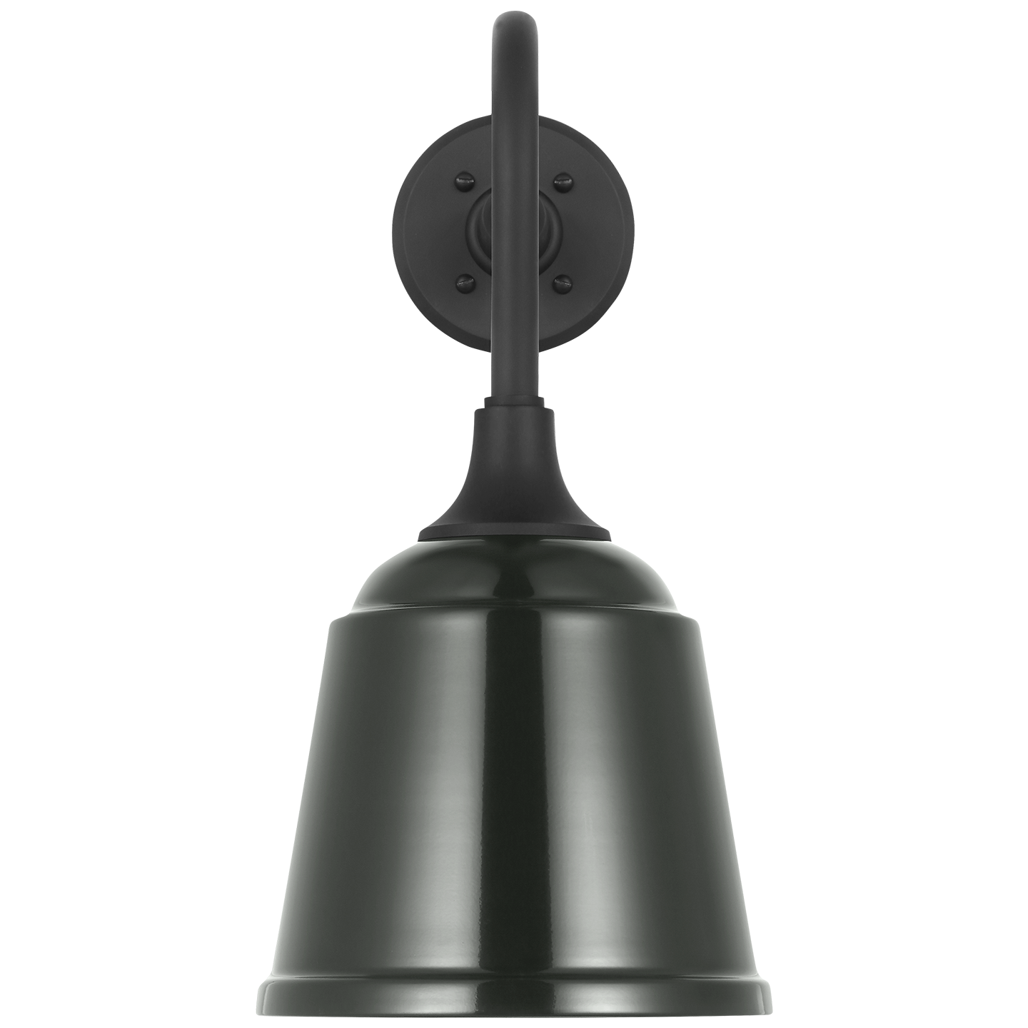 Academy 20" Rex Barn Light | Matte Black | 8 | 8" Green Rockhouse Shade