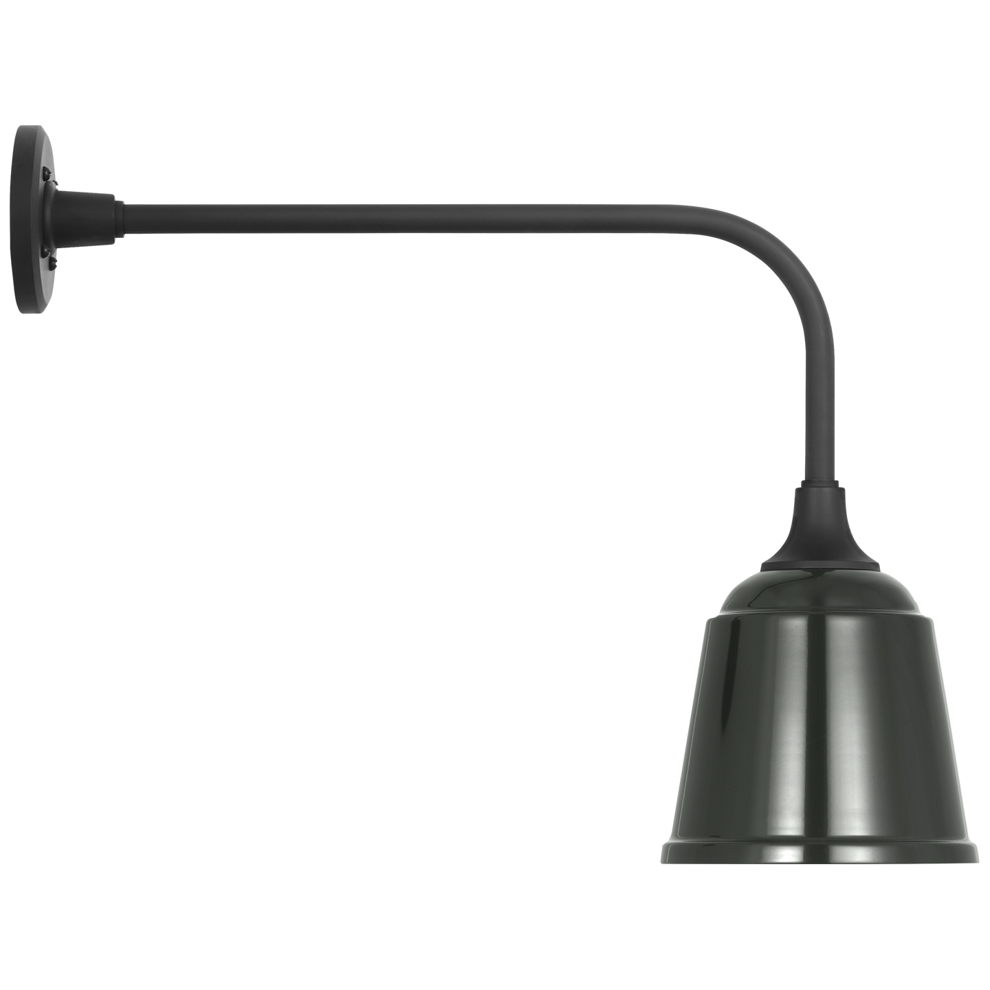 Academy 20" Rex Barn Light | Matte Black | 8 | 8" Green Rockhouse Shade