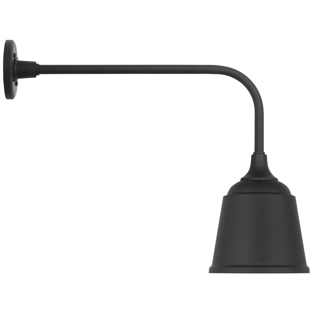 Academy 20" Rex Barn Light | Matte Black | 8 | 8" Matte Black Rockhouse Shade